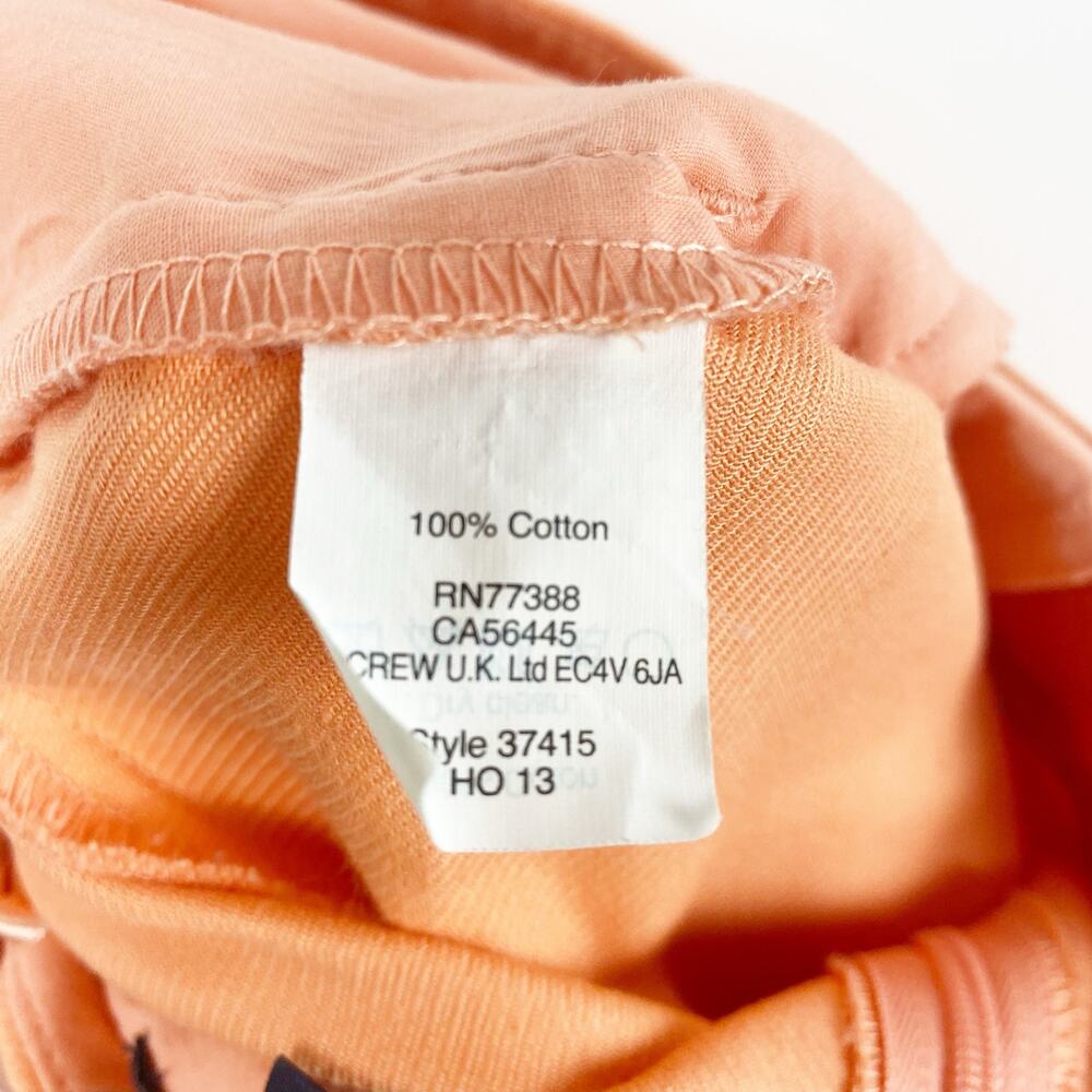 J Crew The Pencil Skirt Peach 100% Cotton Skirt Womens Size 2 - Picture 7 of 11